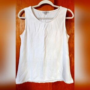 Green Envelope white tank